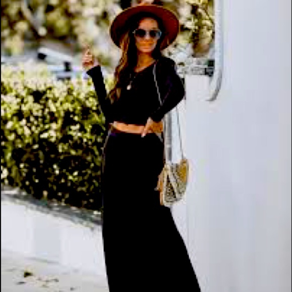 VICI Hermosa Ribbed Set - Dark Charcoal